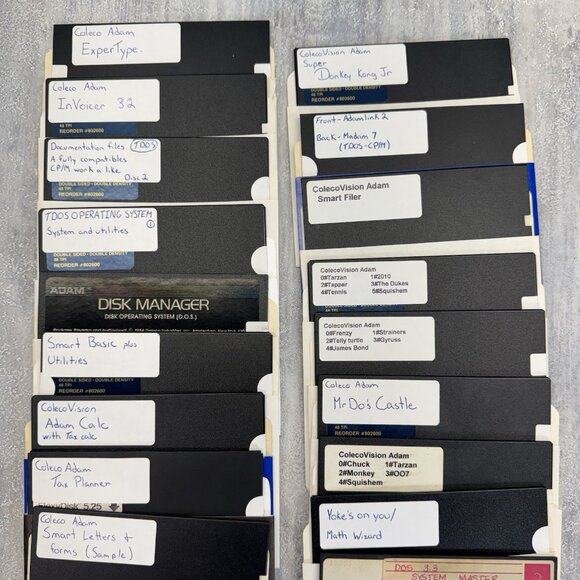 Coleco Adam 5 1/4" Disk Drive Model 7817 With Power Supply & Floppy’s Tested - Picture 14 of 16